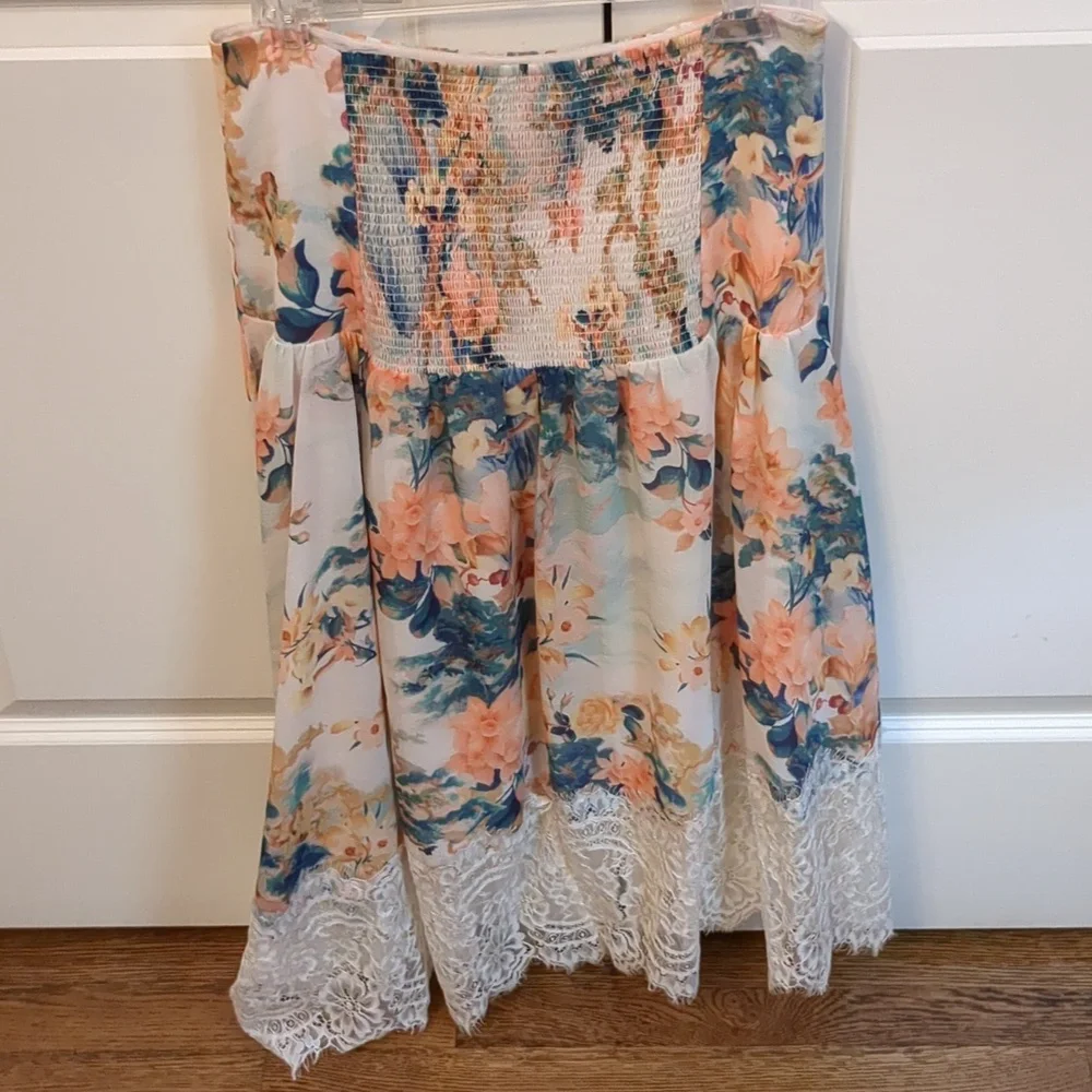 Anthropologie Floral Asymmetrical Skirt - Picture 7 of 8